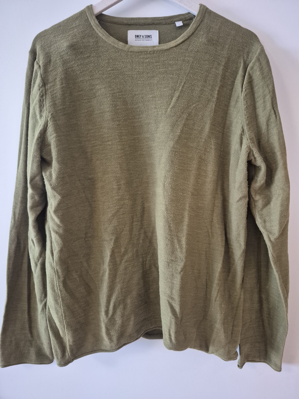 ONLY & SONS Olive Green Crewneck Sweater